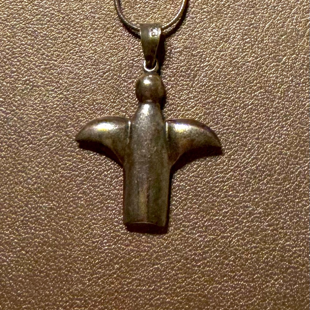 Vintage Sterling Silver Angel Pendant